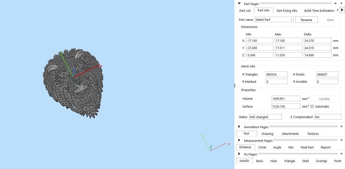 Lion Pendant  3D print model_5