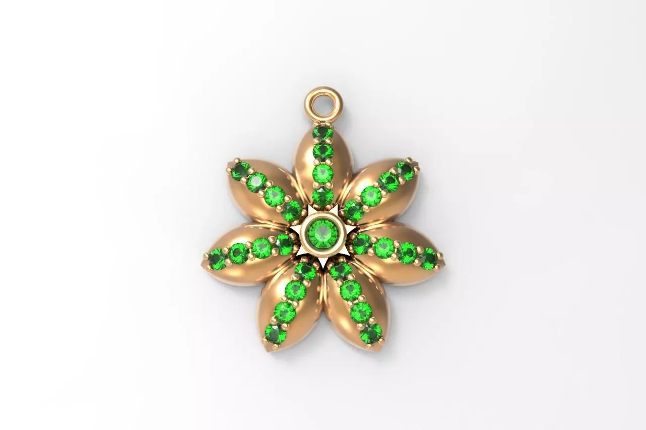 flower pendant 3D print model