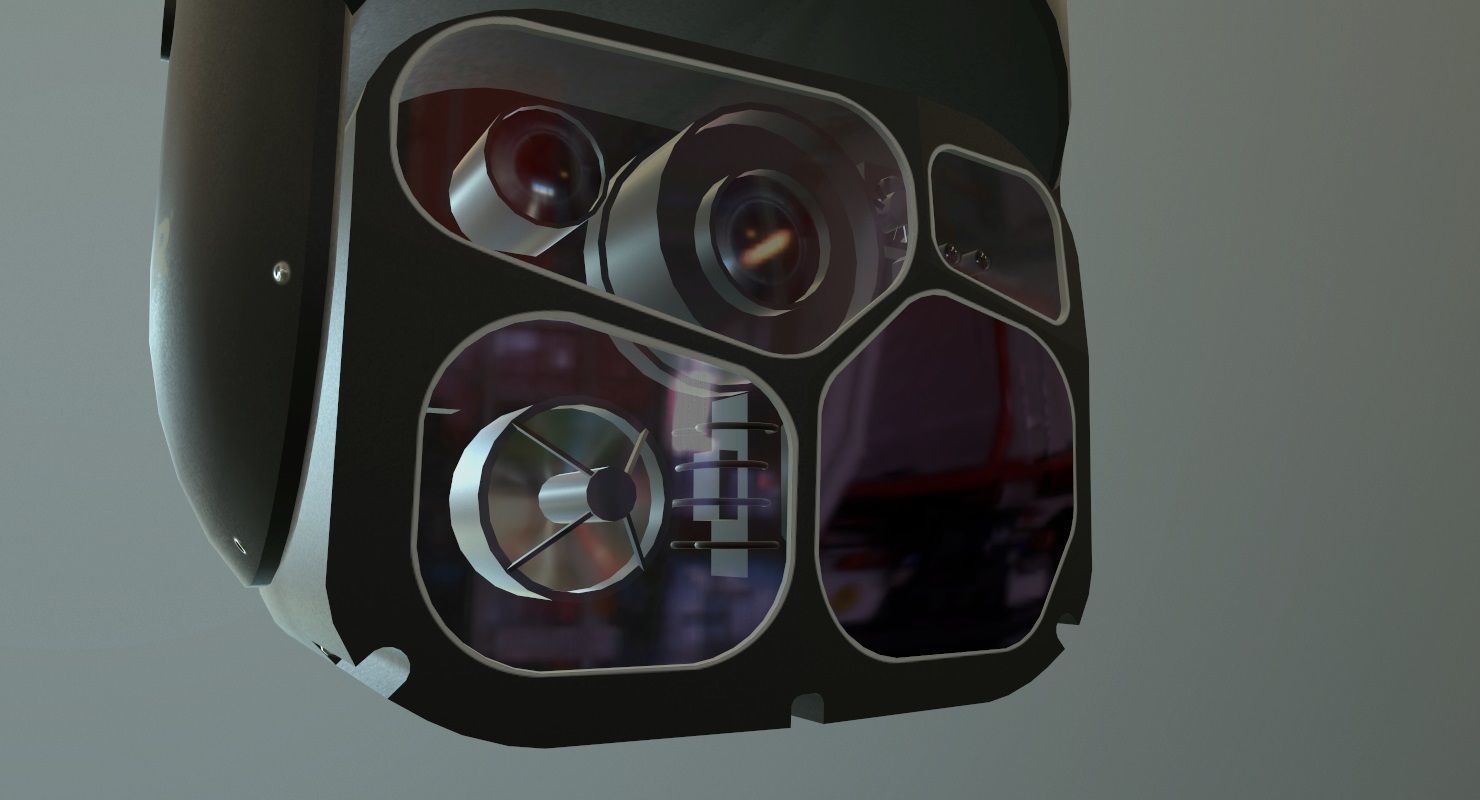  FLIR Star SAFIRE 380 HDc Low-poly 3D model_2