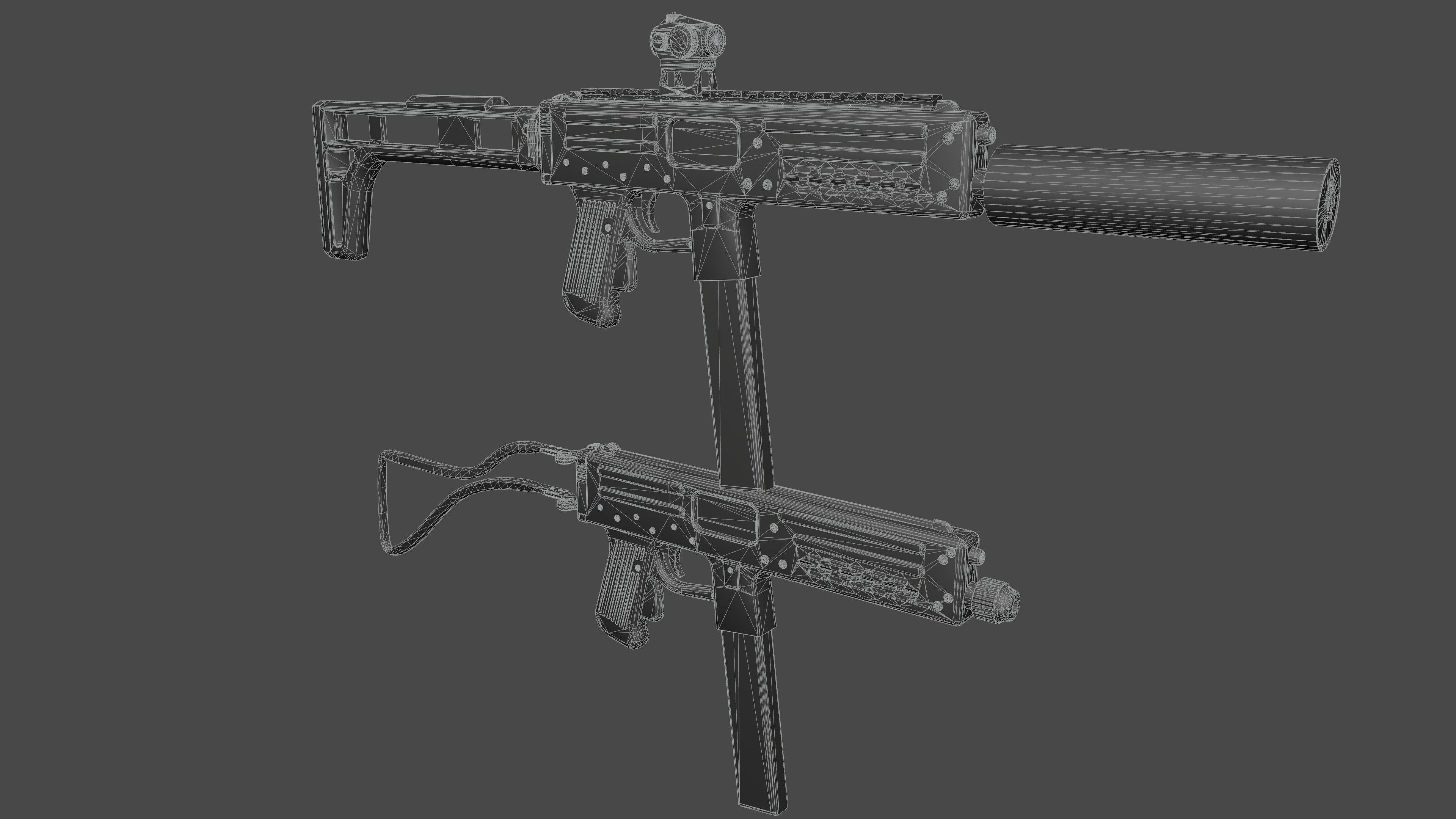 Franchi LF-57 Low-poly 3D model_8