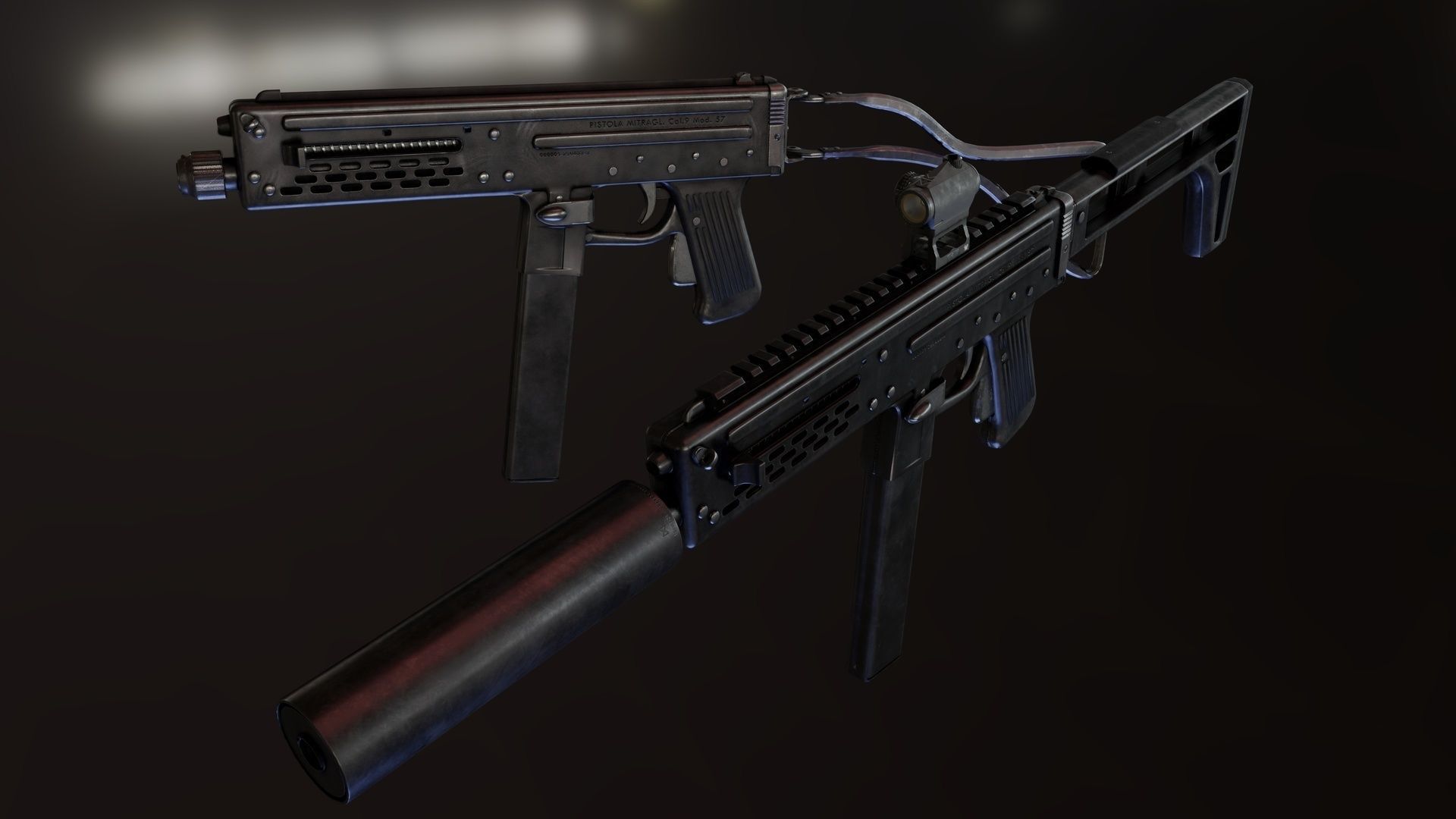 Franchi LF-57 Low-poly 3D model_2