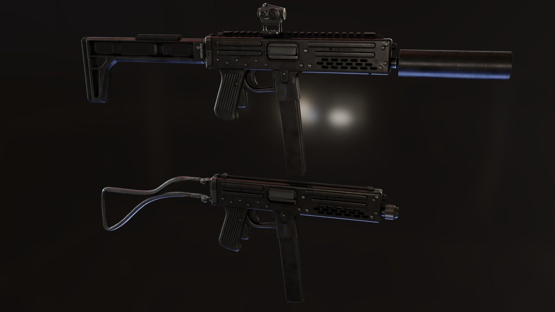 Franchi LF-57 Low-poly 3D model_6