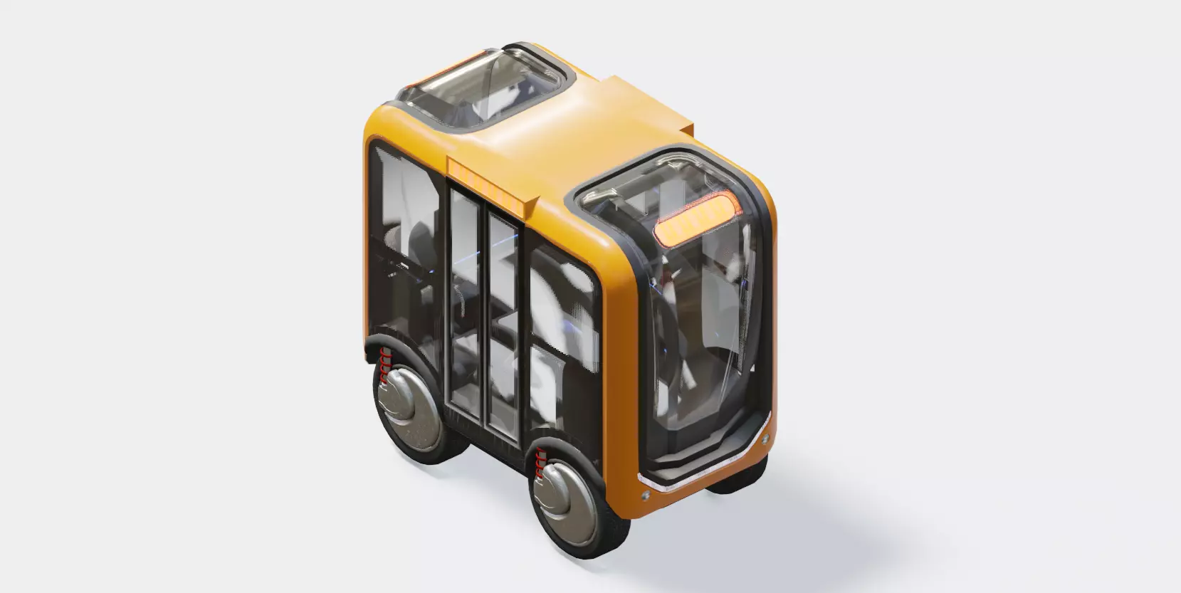self driving electric car 3D model