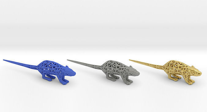 Rat 3d Print golden 3D print model