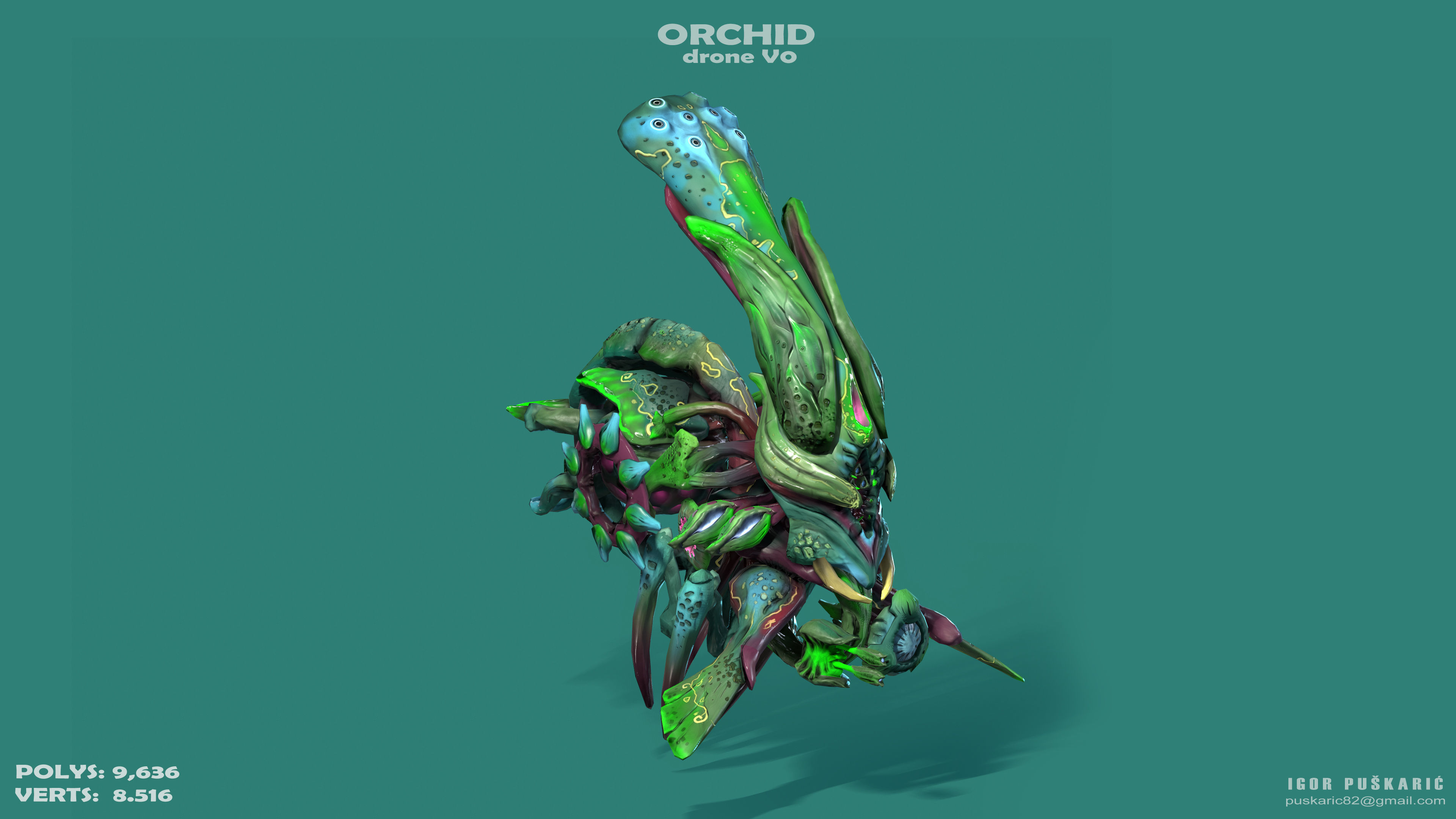 Orchid Drone V0 - PBR - ANIMATED