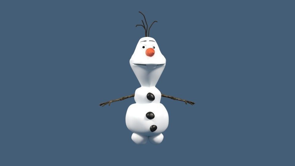 Olaf from frozen 3D model_8