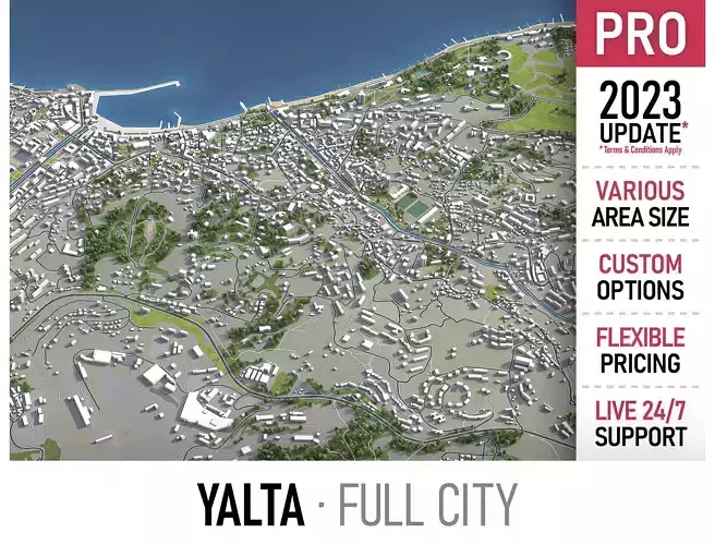 Yalta  Low-poly 3D model