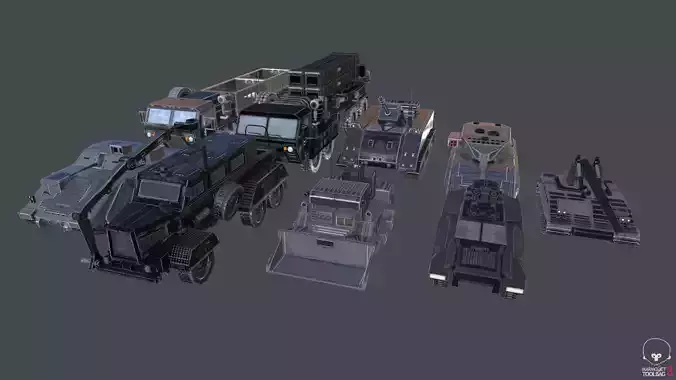Tanks for RTS Game Pack Low-poly 3D model