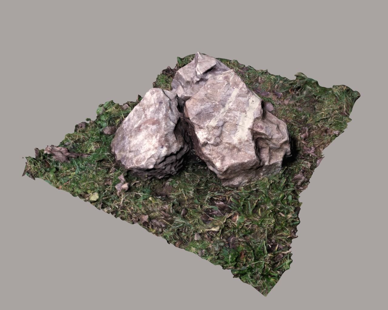 Scanned 3D rocks model 3D model_4