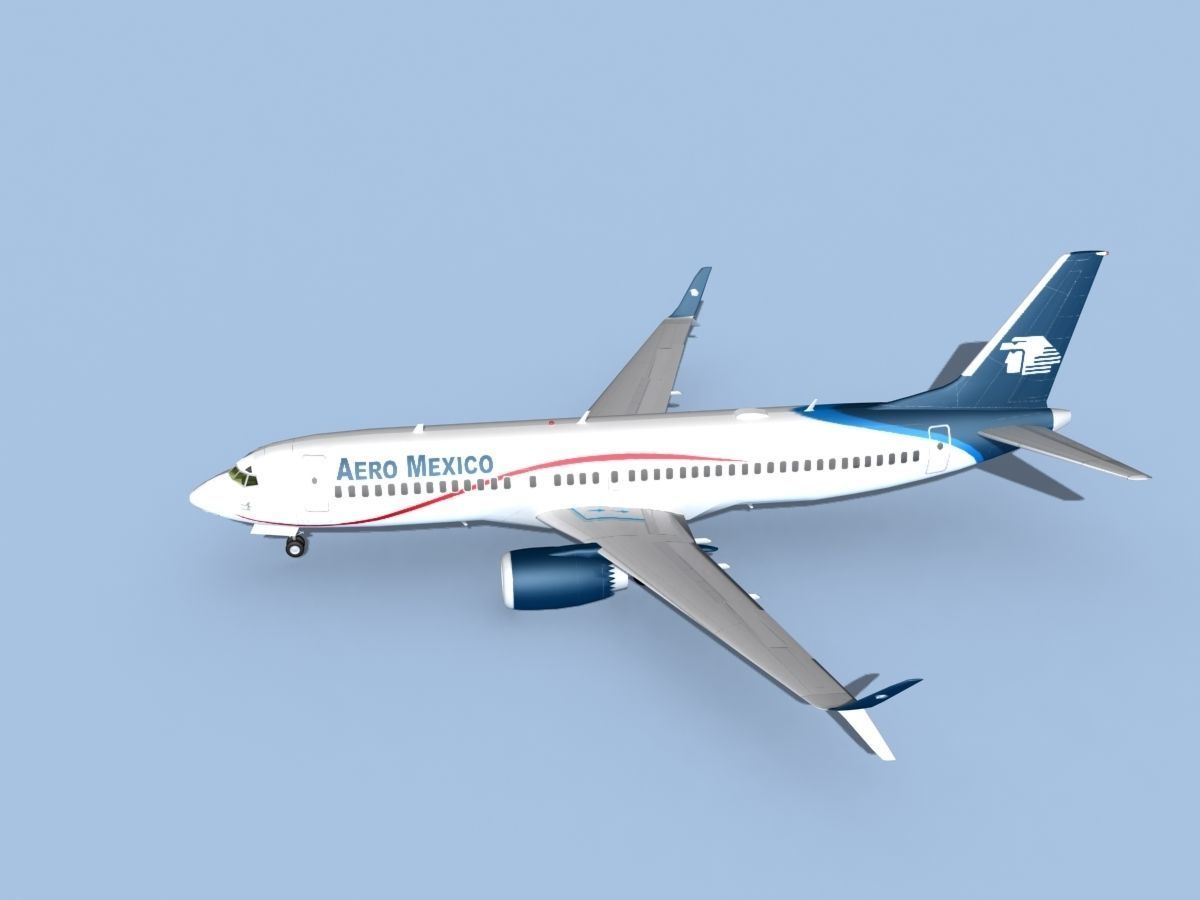 Boeing 737-800 Max Aero Mexico 3D model_9