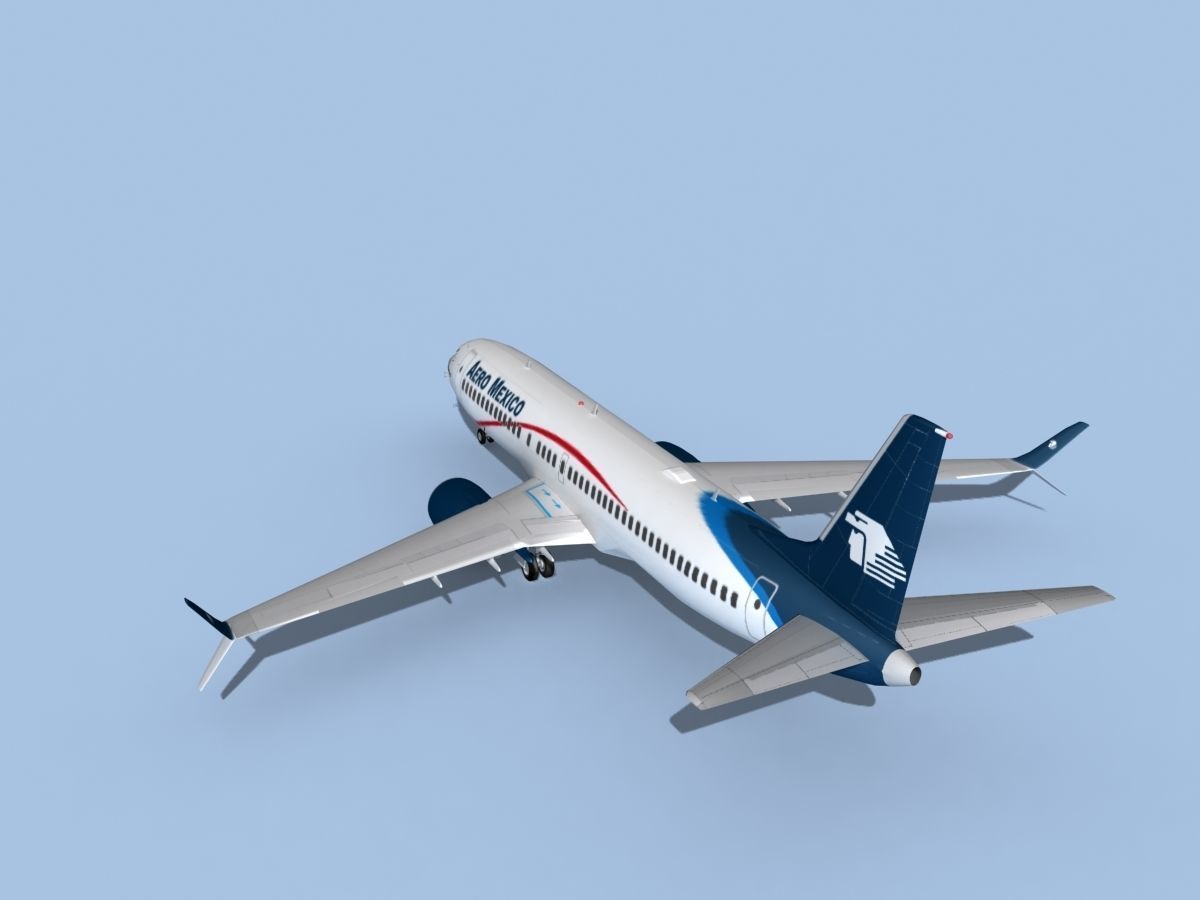 Boeing 737-800 Max Aero Mexico 3D model_7