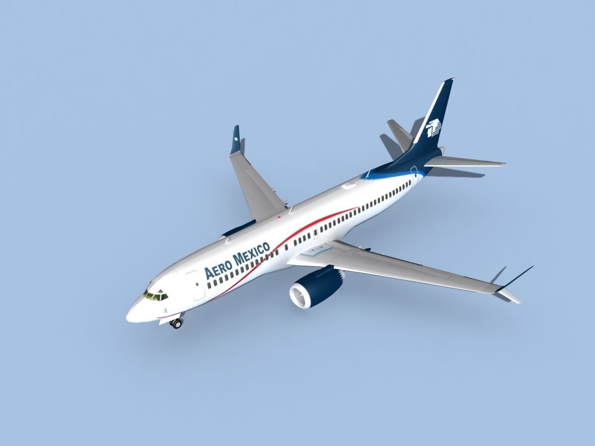 Boeing 737-800 Max Aero Mexico 3D model_10