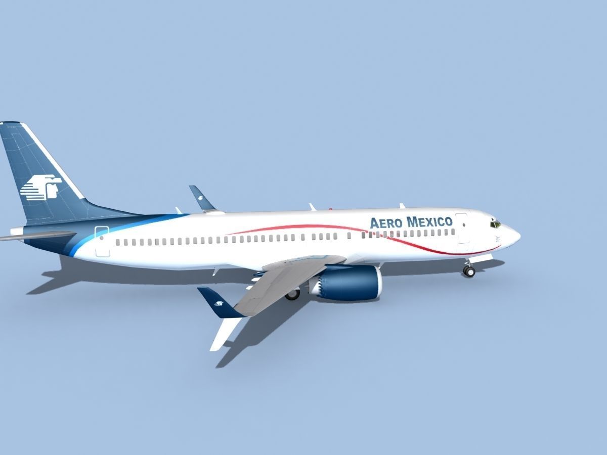Boeing 737-800 Max Aero Mexico 3D model_4
