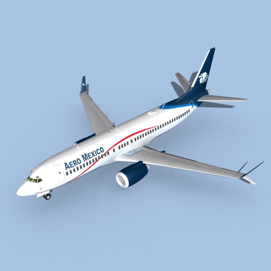 Boeing 737-800 Max Aero Mexico 3D model_11