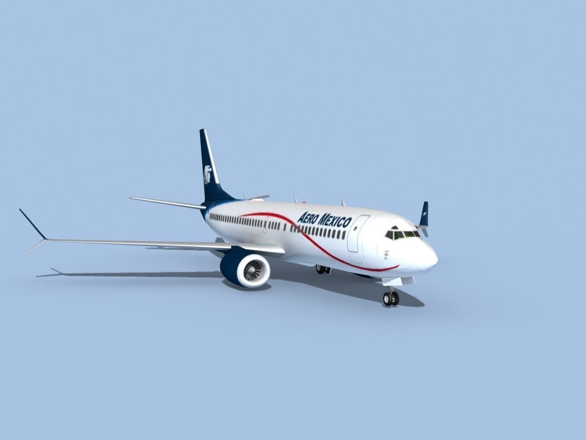 Boeing 737-800 Max Aero Mexico 3D model_2