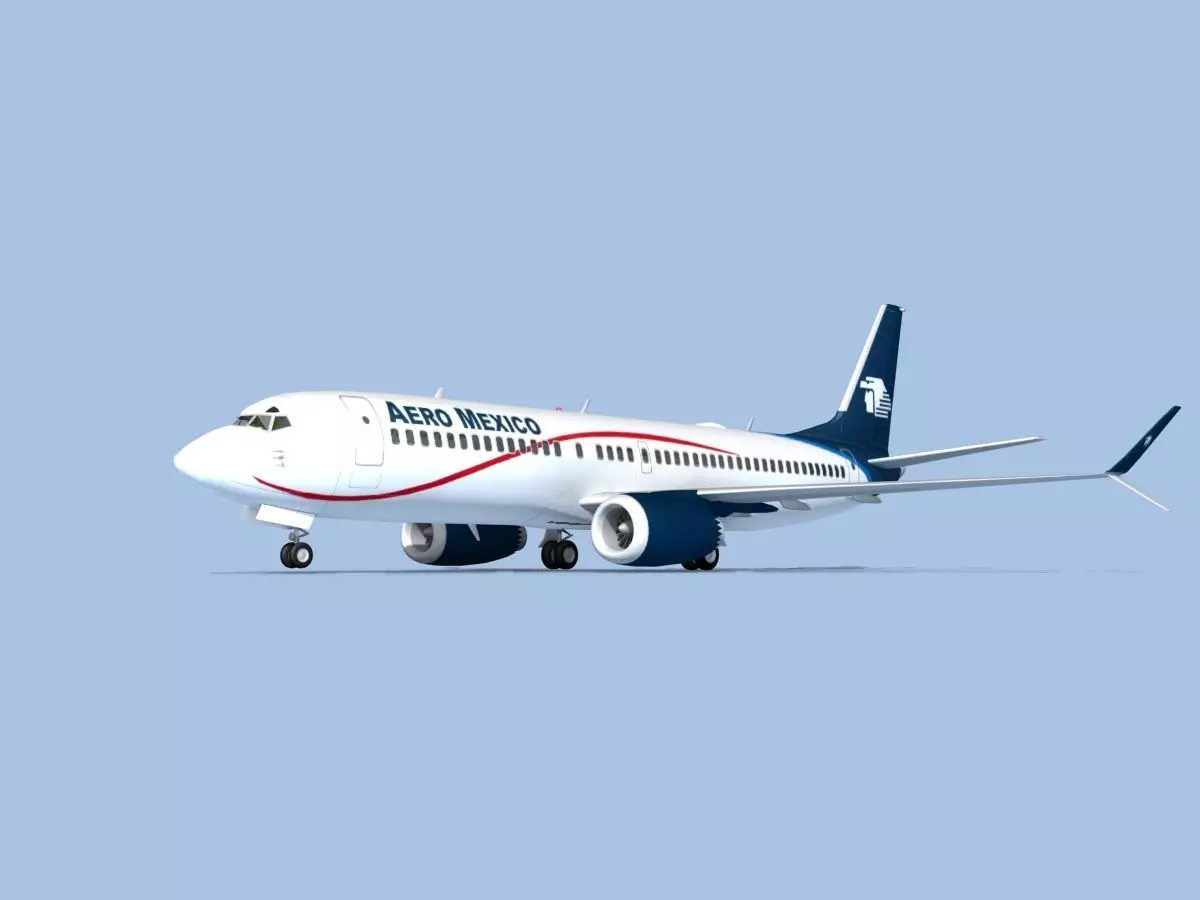Boeing 737-800 Max Aero Mexico 3D model_0