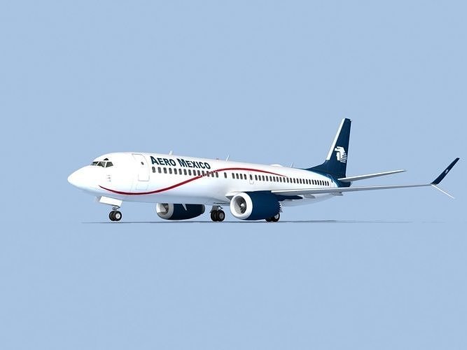 Boeing 737-800 Max Aero Mexico 3D model
