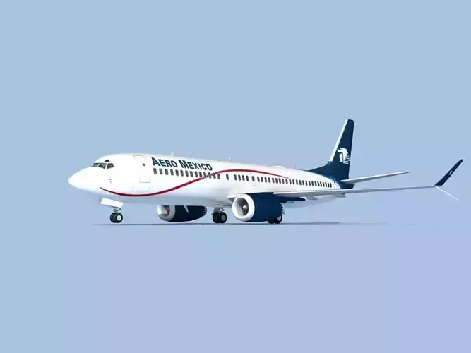 Boeing 737-800 Max Aero Mexico 3D model