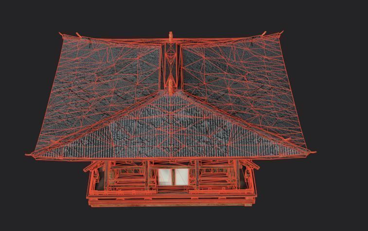 japanese house-PBR Low-poly 3D model Low-poly 3D model_7