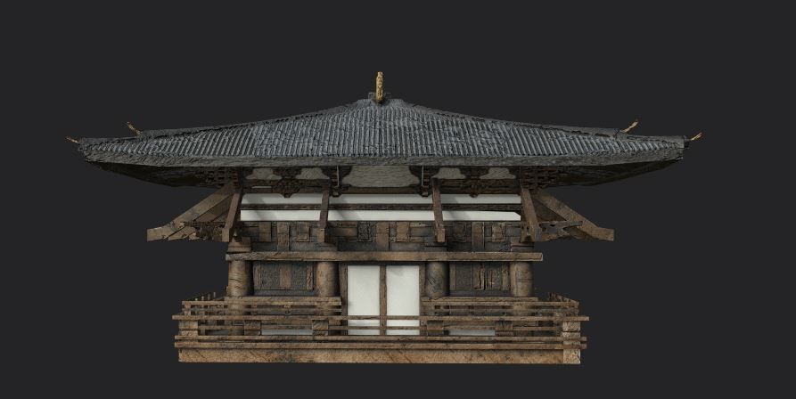 japanese house-PBR Low-poly 3D model Low-poly 3D model_1