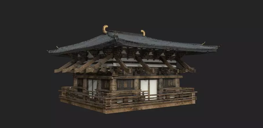 japanese house-PBR Low-poly 3D model Low-poly 3D model_0