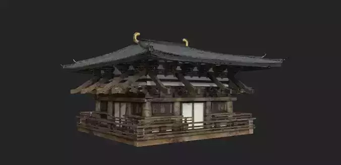 japanese house-PBR Low-poly 3D model Low-poly 3D model