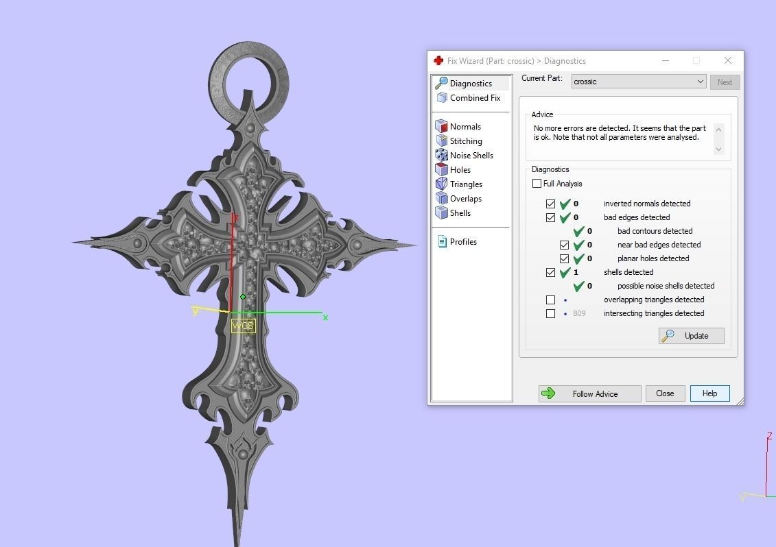 Crucifix of the skeleton 3D model_12