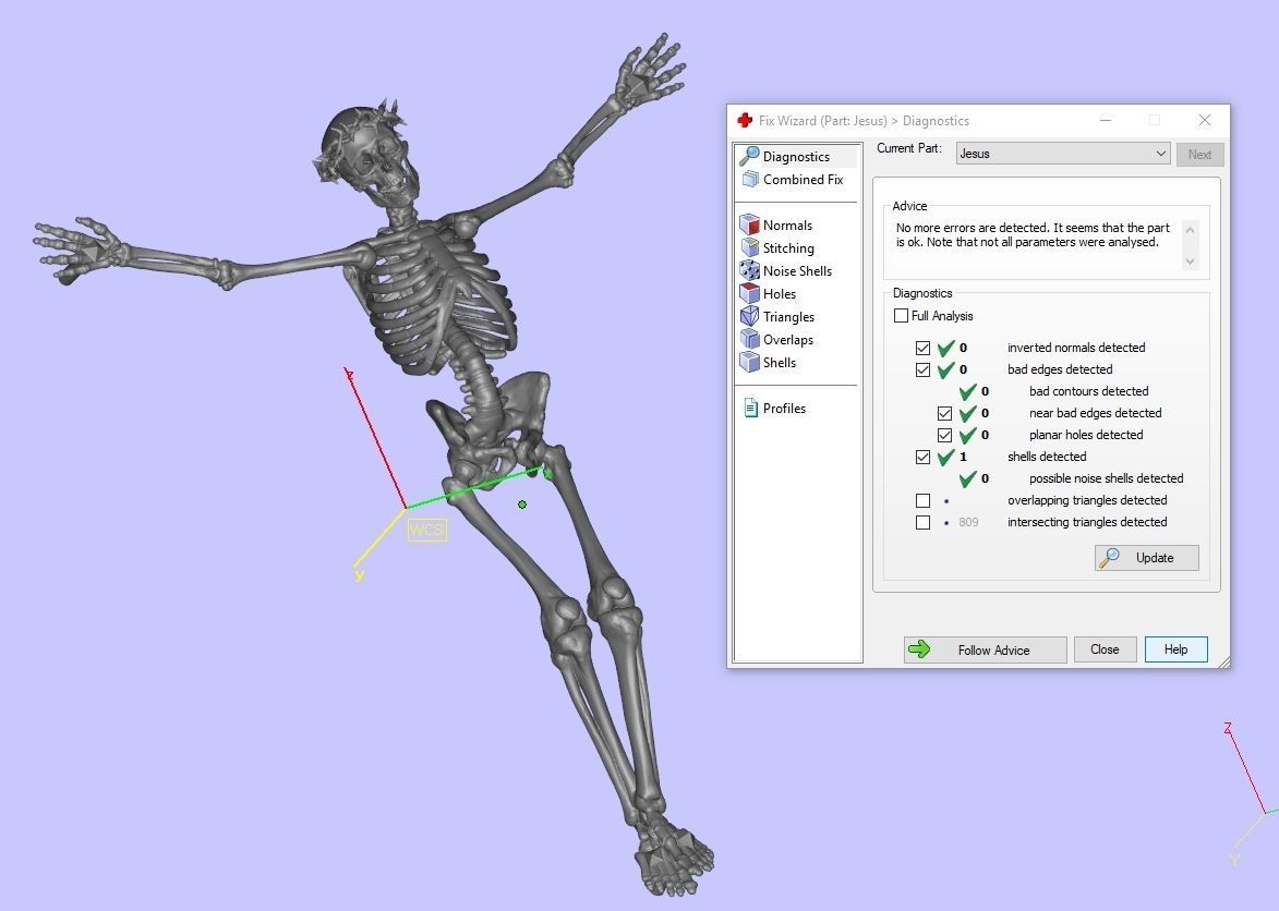 Crucifix of the skeleton 3D model_11