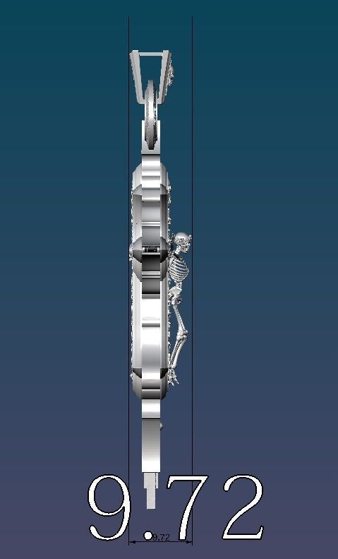 Crucifix of the skeleton 3D model_14