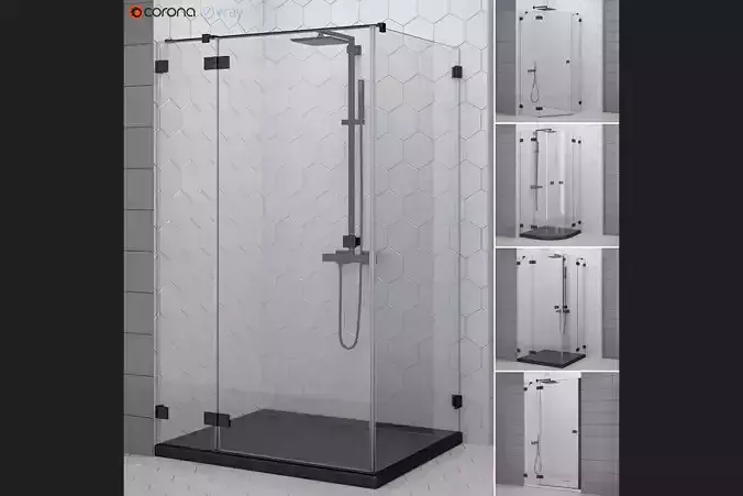Cabin showers Radaway Essenza black