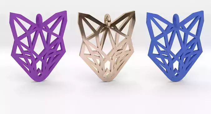 Fox Pendant 3D print model