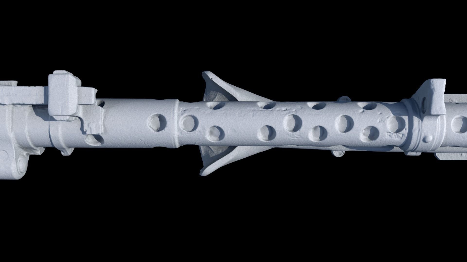 3D Scanned Deactivated MG34 DLT 19 Blaster Heavy Blaster Rifle 3D model_13