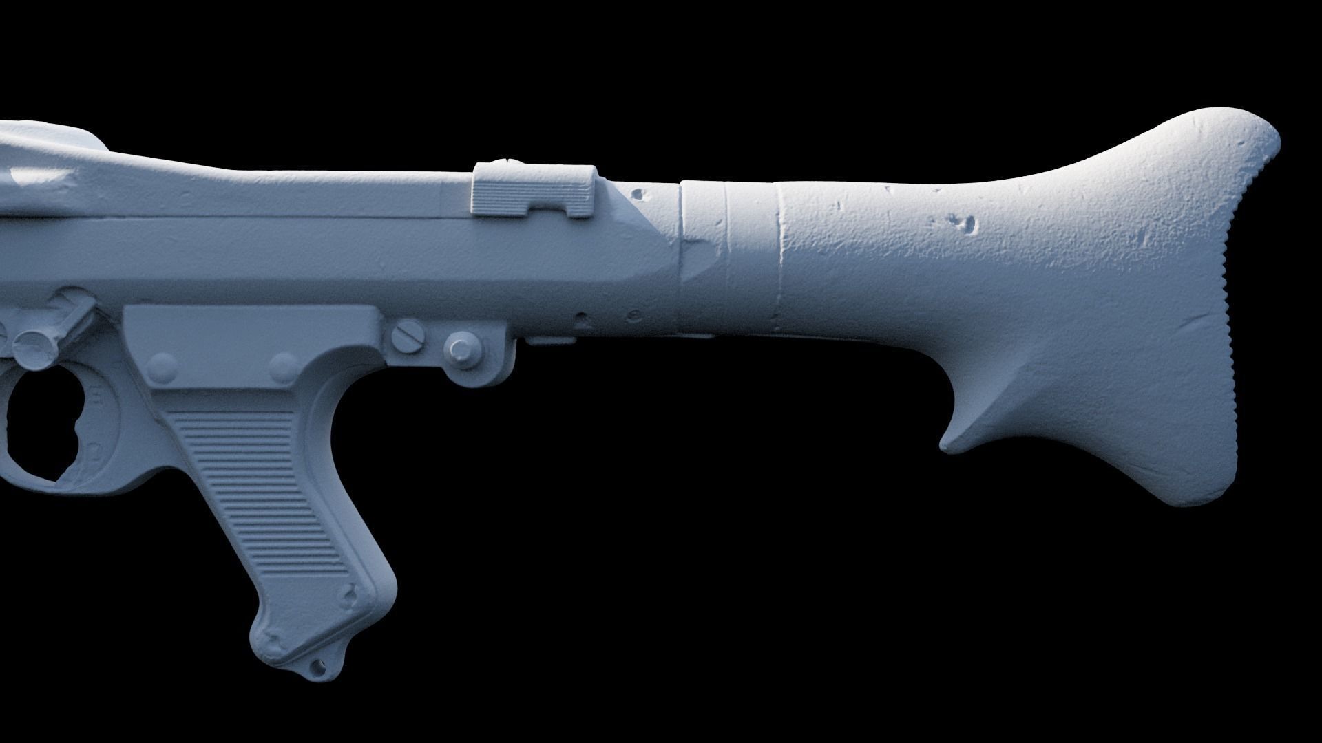 3D Scanned Deactivated MG34 DLT 19 Blaster Heavy Blaster Rifle 3D model_6