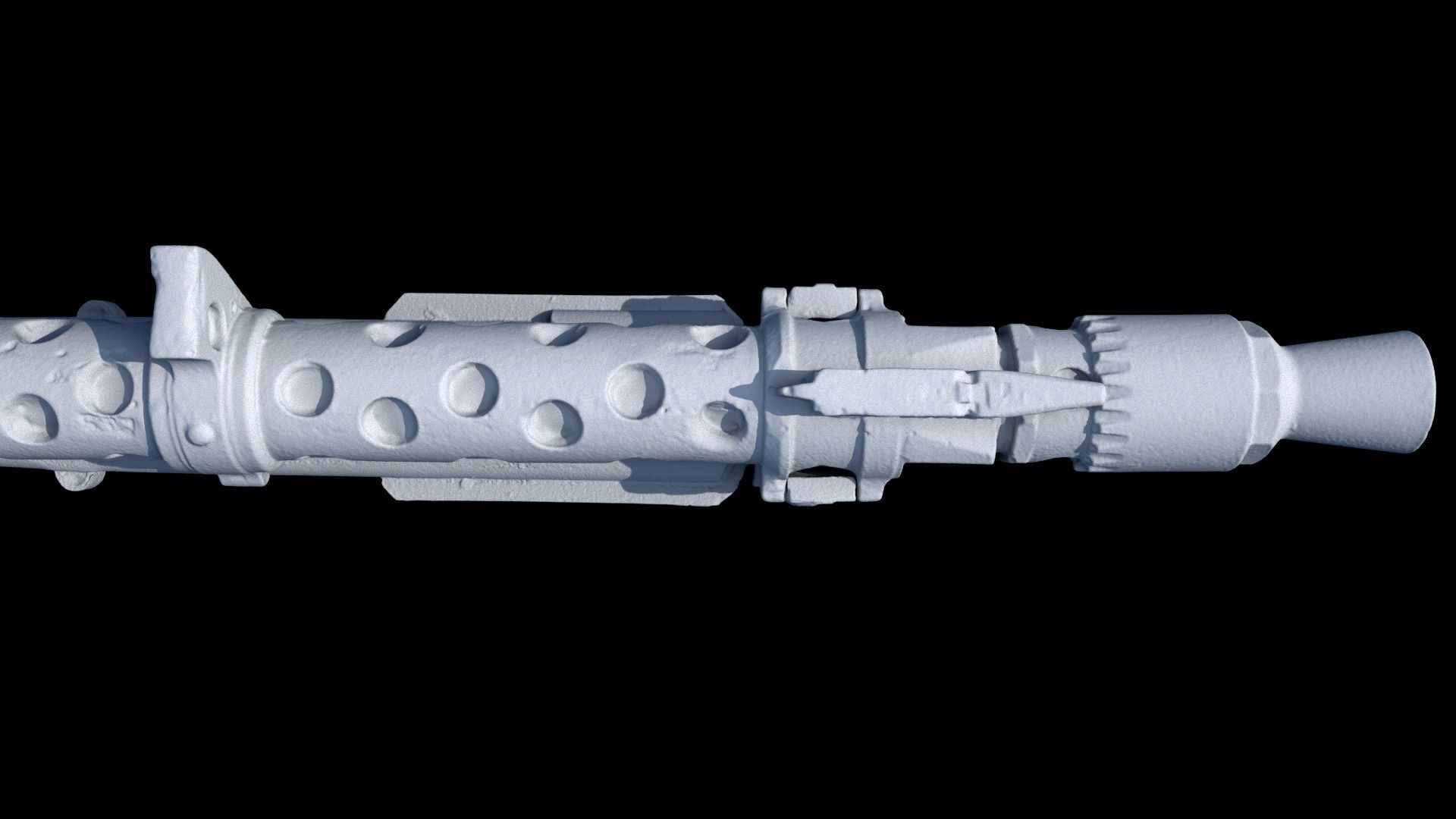 3D Scanned Deactivated MG34 DLT 19 Blaster Heavy Blaster Rifle 3D model_14