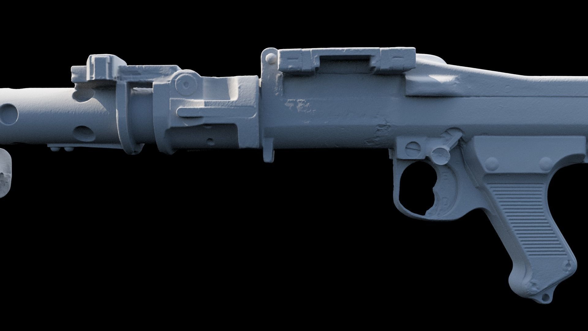 3D Scanned Deactivated MG34 DLT 19 Blaster Heavy Blaster Rifle 3D model_5