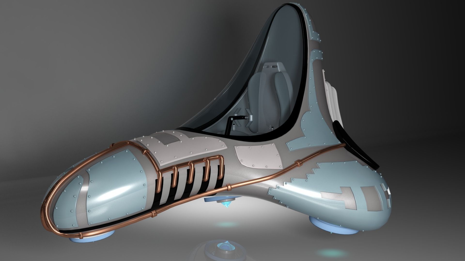 Flybs futuristic shoe with lights 3D model_1