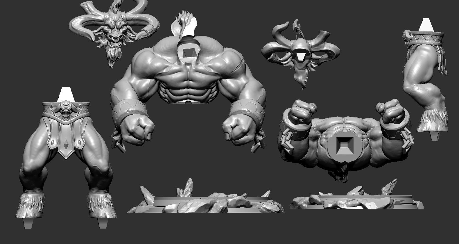 League Of Legends Alistar  3D print model_19