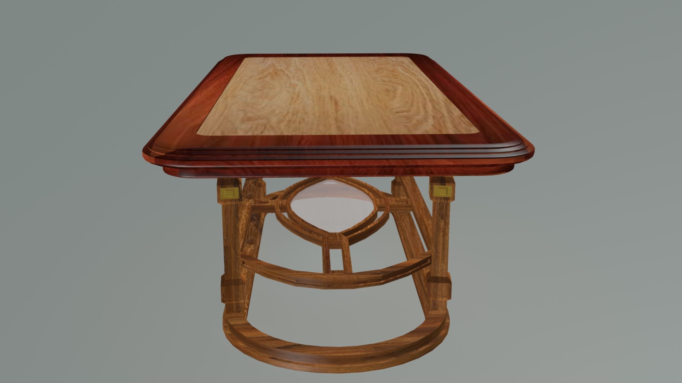 Neoclassical dining room table 3D model_6