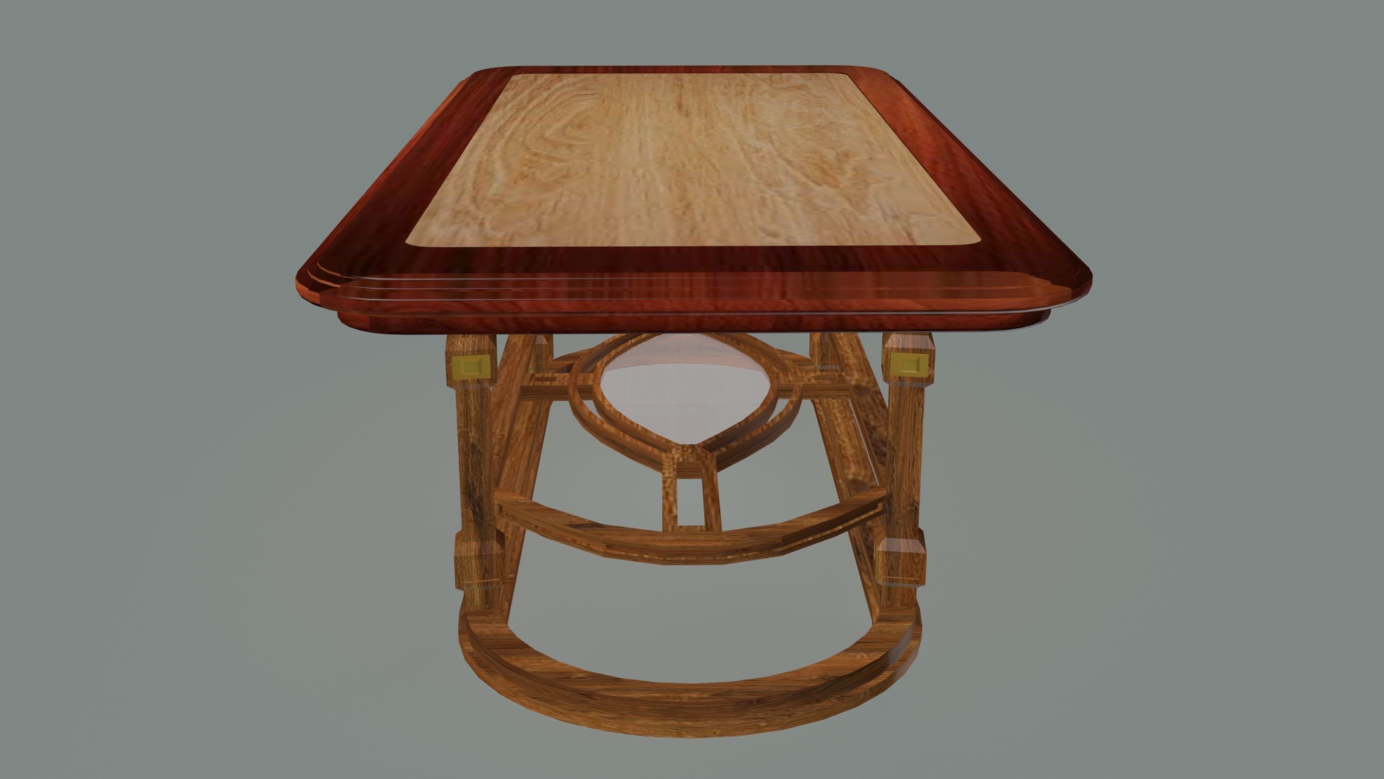 Neoclassical dining room table 3D model_7