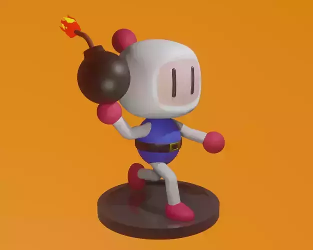 Bomberman character holding bomb