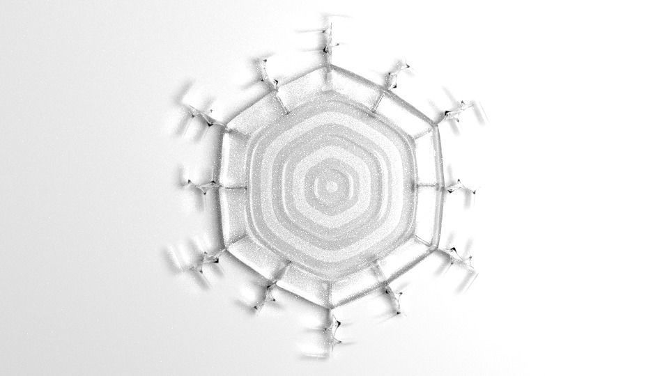 Snowflake 13 3D model_2