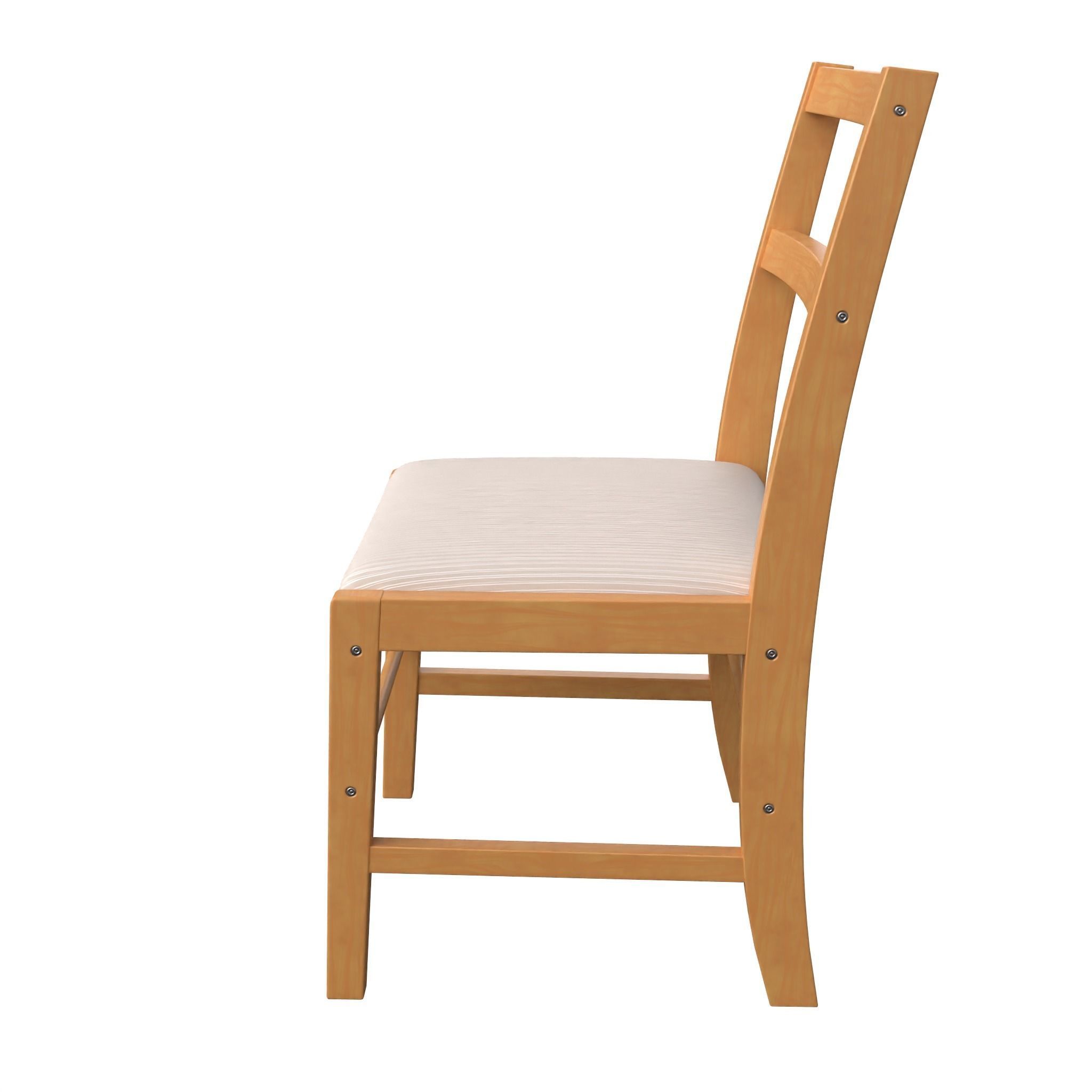 Chair-16 wooden chair with seat Low-poly 3D model_8