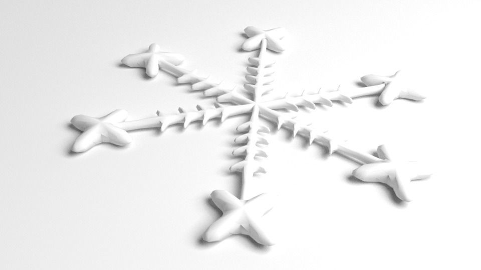 Snowflake 17 3D model_4