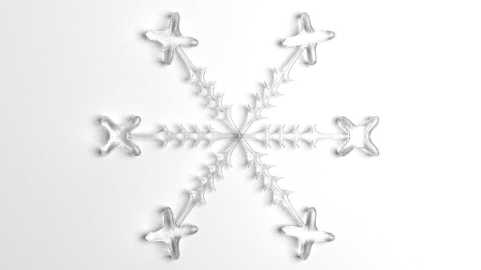Snowflake 17 3D model_2
