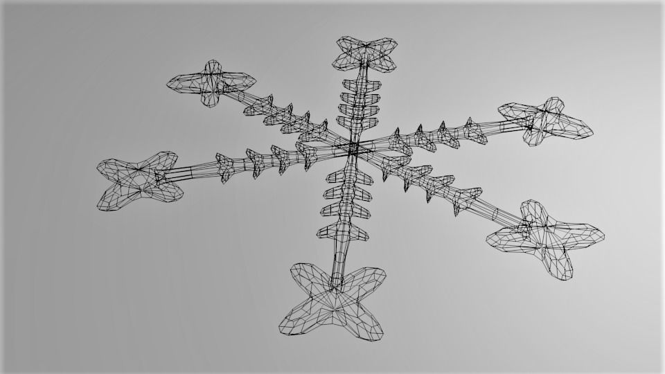 Snowflake 17 3D model_5