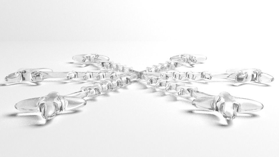 Snowflake 17 3D model_1