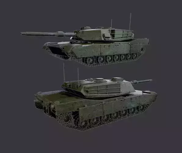 M1 Abrams Tank Military Vehicle Game Ready