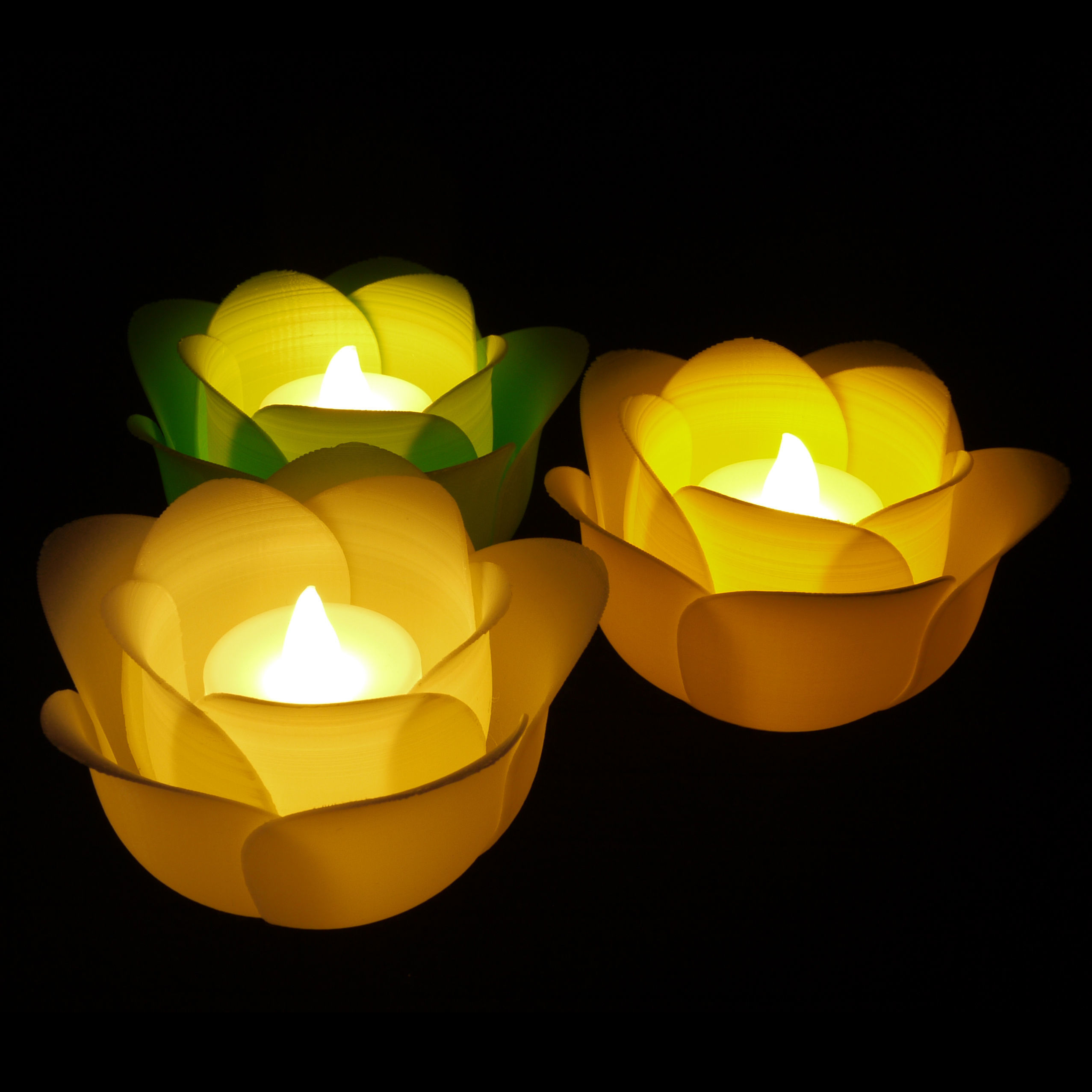 Flower Candle Holder Tealight Holder 3D print model_7