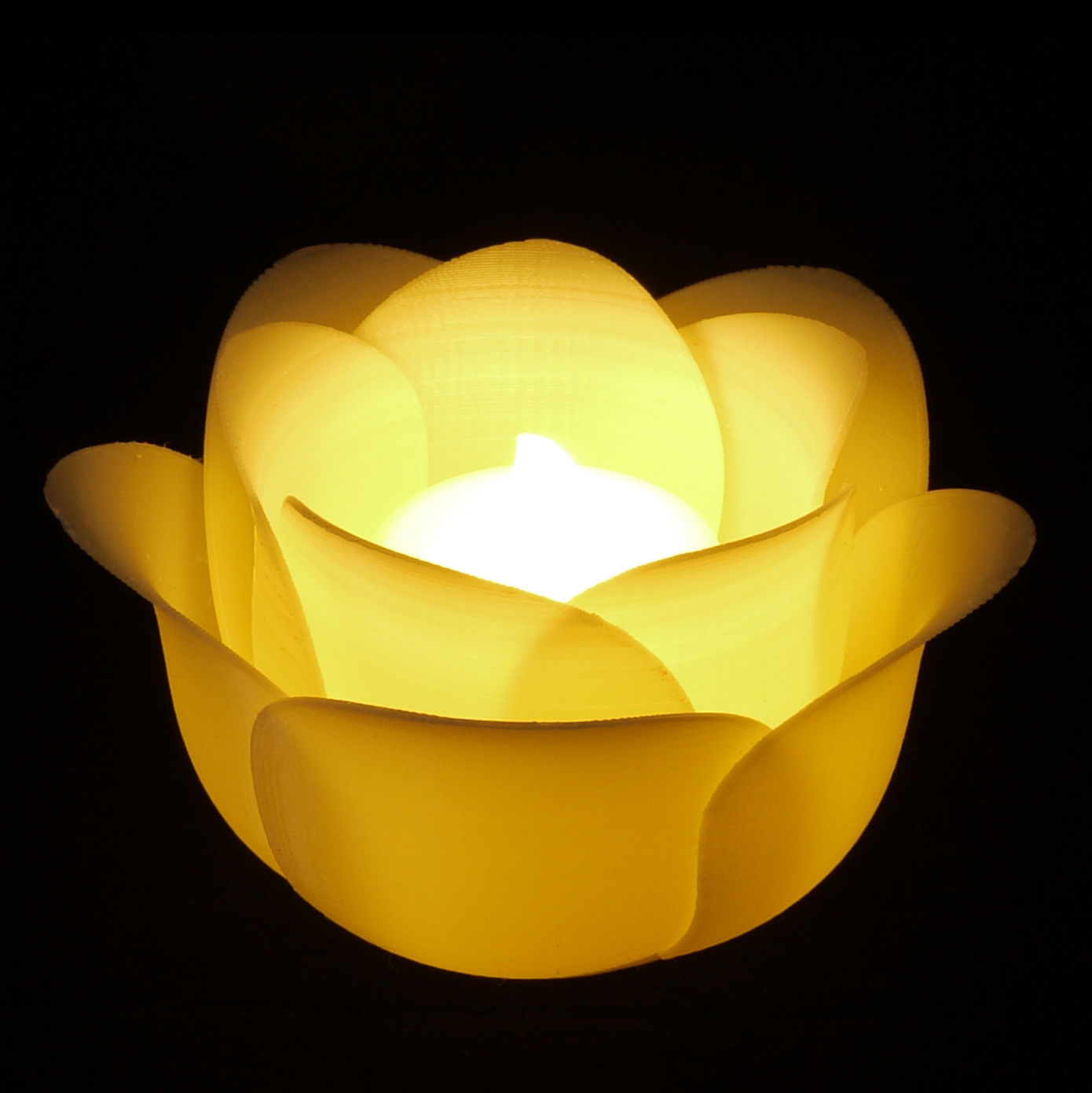 Flower Candle Holder Tealight Holder 3D print model_2