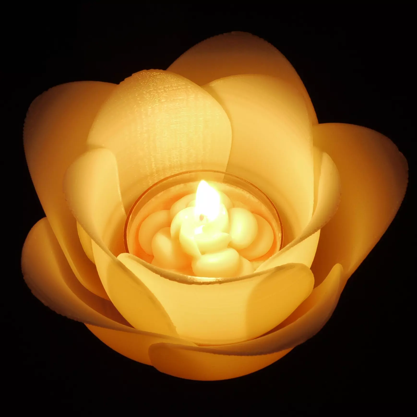Flower Candle Holder Tealight Holder 3D print model_0